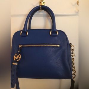 Michael Kors blue crossbody camera bag